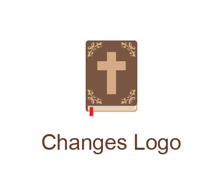 bible with cross and bookmark