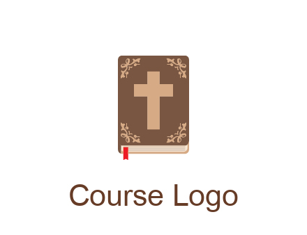 bible with cross and bookmark