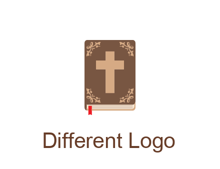bible with cross and bookmark