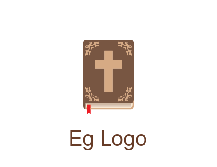 bible with cross and bookmark
