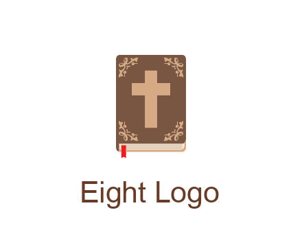 bible with cross and bookmark