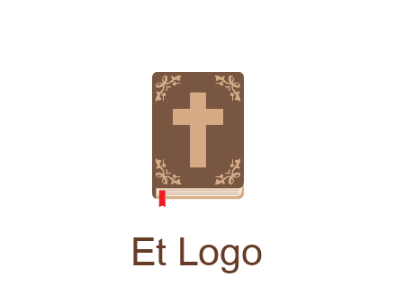 bible with cross and bookmark