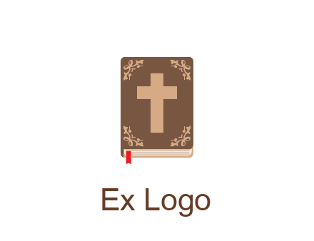 bible with cross and bookmark