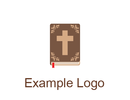 bible with cross and bookmark