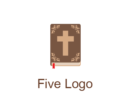 bible with cross and bookmark