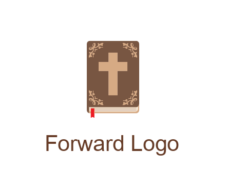 bible with cross and bookmark