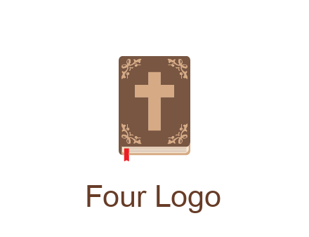 bible with cross and bookmark