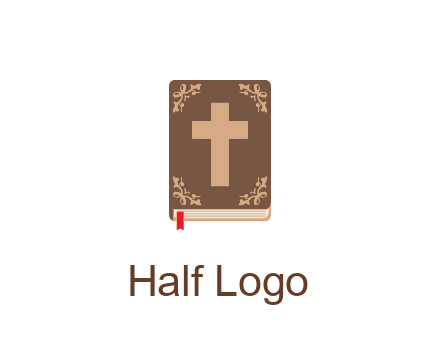 bible with cross and bookmark