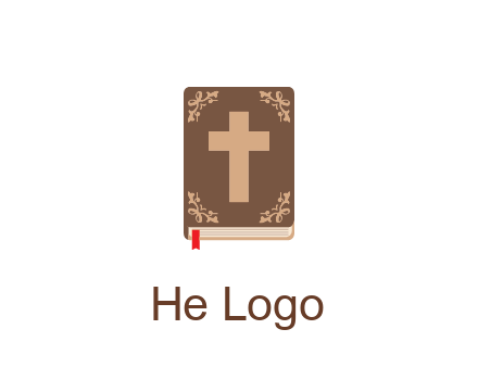 bible with cross and bookmark