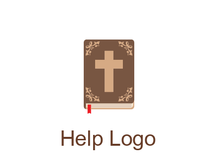 bible with cross and bookmark