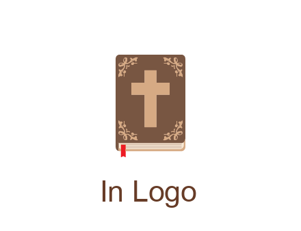 bible with cross and bookmark