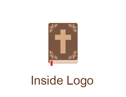 bible with cross and bookmark