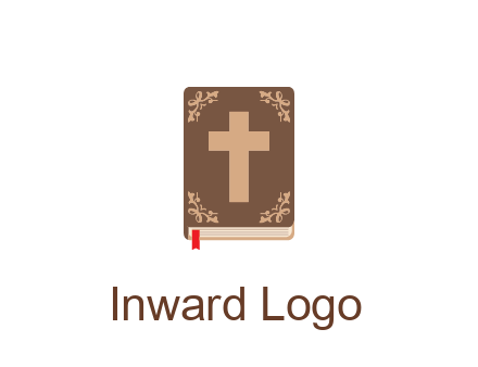 bible with cross and bookmark
