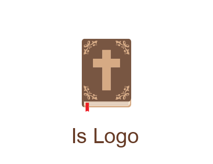 bible with cross and bookmark
