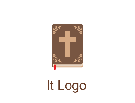 bible with cross and bookmark