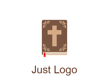 bible with cross and bookmark