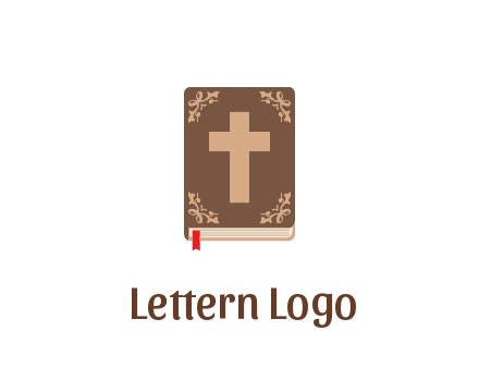 bible with cross and bookmark