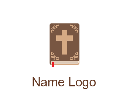 bible with cross and bookmark