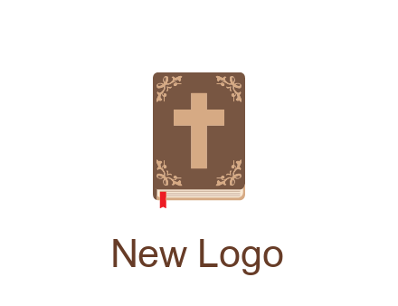 bible with cross and bookmark