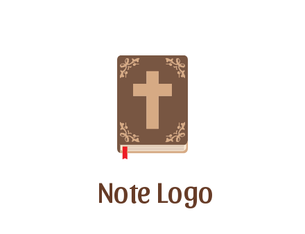 bible with cross and bookmark