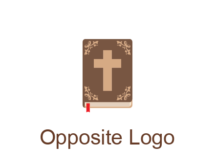 bible with cross and bookmark
