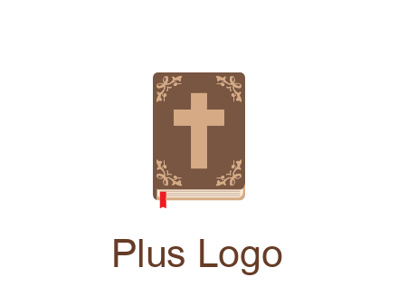 bible with cross and bookmark