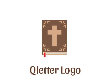 bible with cross and bookmark