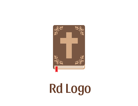 bible with cross and bookmark