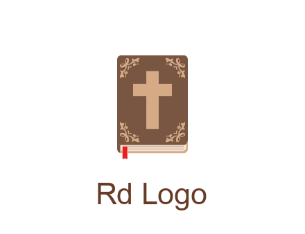 bible with cross and bookmark