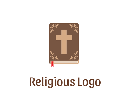 bible with cross and bookmark