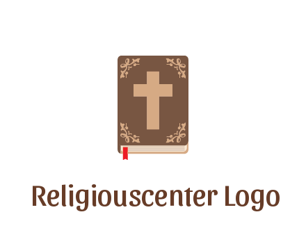 bible with cross and bookmark