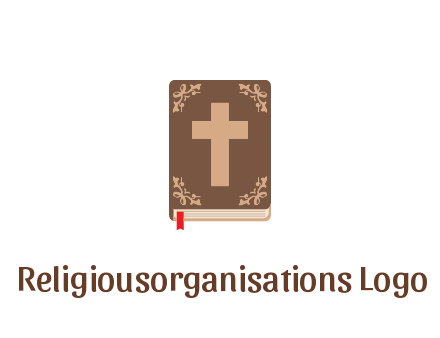 bible with cross and bookmark