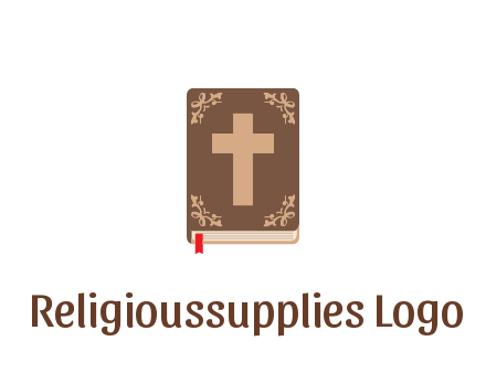 bible with cross and bookmark