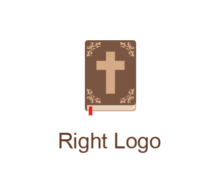 bible with cross and bookmark