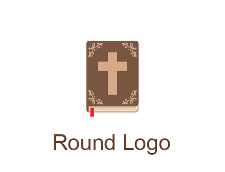 bible with cross and bookmark