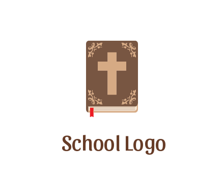 bible with cross and bookmark