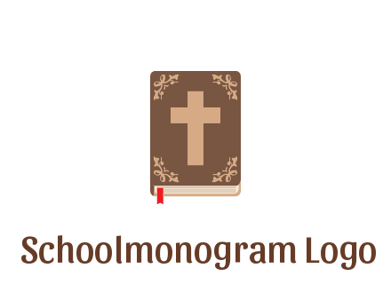 bible with cross and bookmark