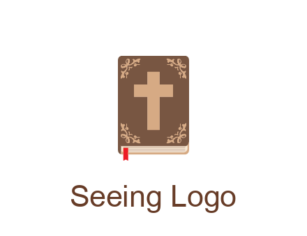 bible with cross and bookmark