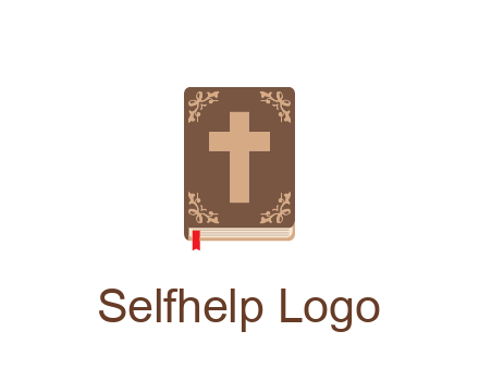 bible with cross and bookmark
