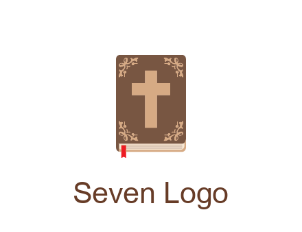 bible with cross and bookmark