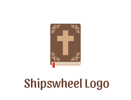 bible with cross and bookmark