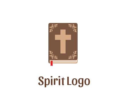 bible with cross and bookmark