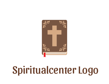 bible with cross and bookmark