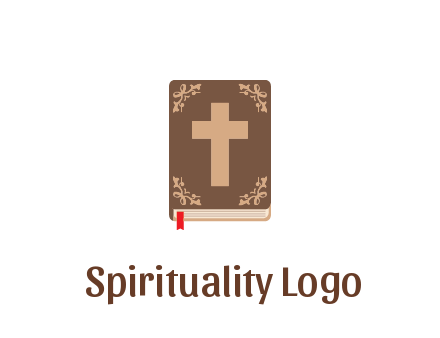bible with cross and bookmark