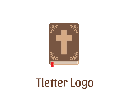 bible with cross and bookmark