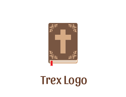 bible with cross and bookmark