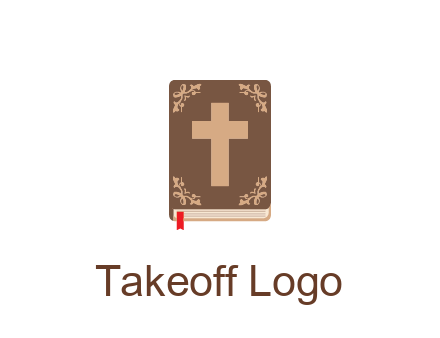 bible with cross and bookmark