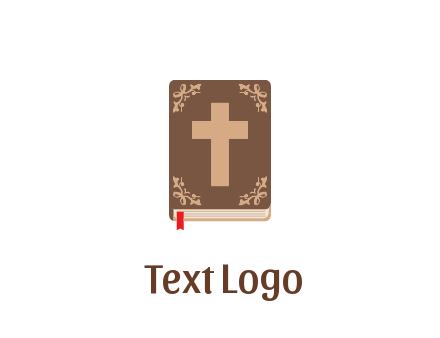bible with cross and bookmark