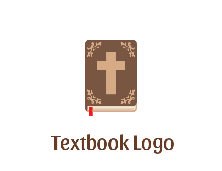 bible with cross and bookmark