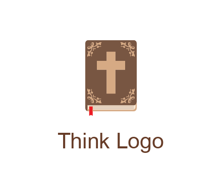 bible with cross and bookmark